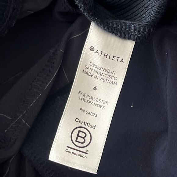 Athleta Plaid Brooklyn Ankle joggers navy blue 6 - Picture 9 of 12